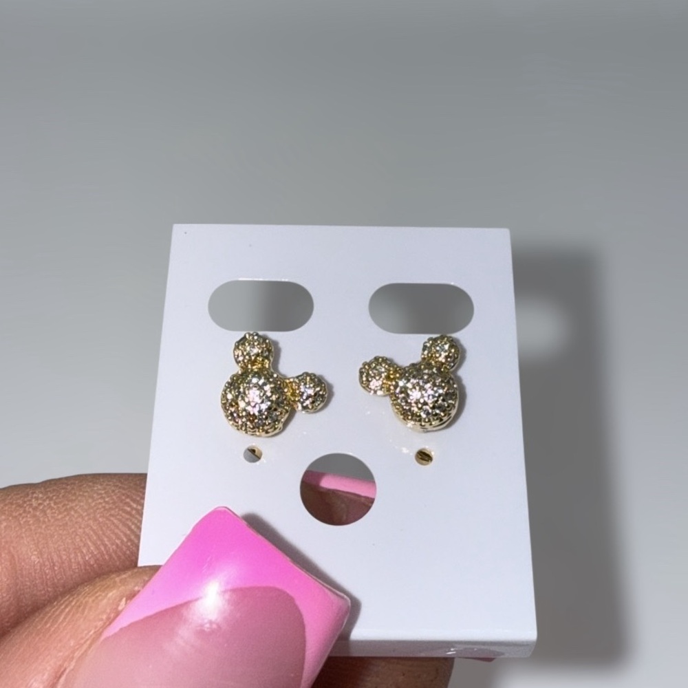 Gold Mickey Mouse Earrings